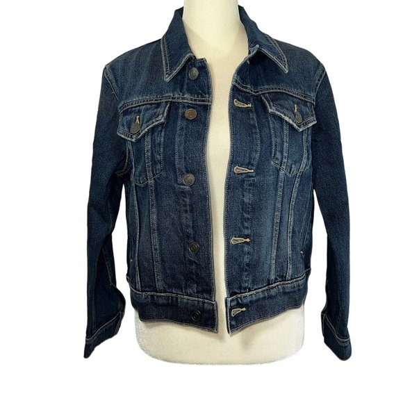 NWT Current/Elliott The Baby Trucker 100% Cotton Denim Jacket Size 2 or … - Picture 9 of 11